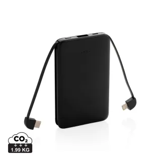 Pieni 5 000 Mah:n Johdollinen Varavirtalähde Musta