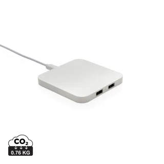 Rcs 10w Langaton Laturi Usb Porteilla Kierrätetystä Muovista Valkoinen