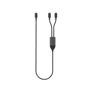 Terra 100 W Rcs -kaapeli, Kaksi Usb-c-liitäntää Musta, Harmaa