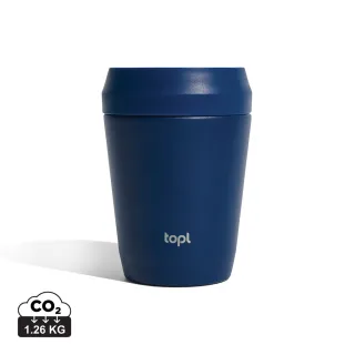 Topl Kierrätysteräs To Go Tumbler Patentoitu 360 Kansi 235ml Tummansininen