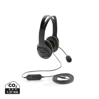 Työheadset Johdolla Musta
