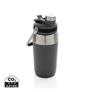 Tyhiöpullo Kaksoistoimintoisella Kannella 500ml Harmaa