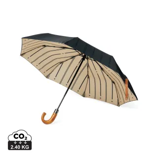 Vinga Bosler Aware™ Kierrätetty Pet 21" Sateenvarjo Musta