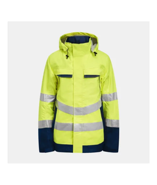 1283 Vedenpitävä Kuoritakki Hi-vis Keltainen / Mariini