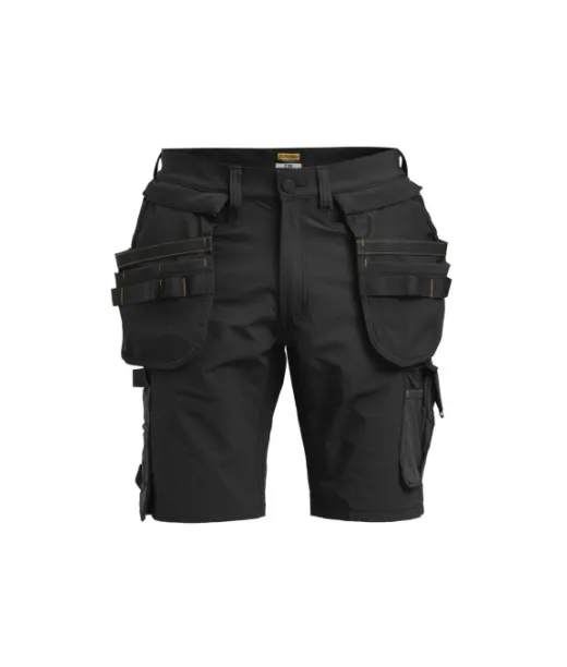 2397 Työshortsit Stretch-materiaalia Musta