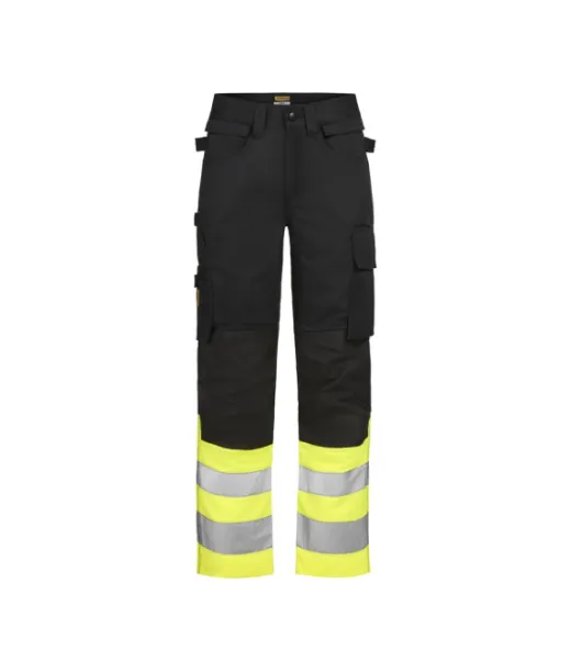 2514 Craftsman Stretch Hi-vis -työhousut Musta / Keltainen