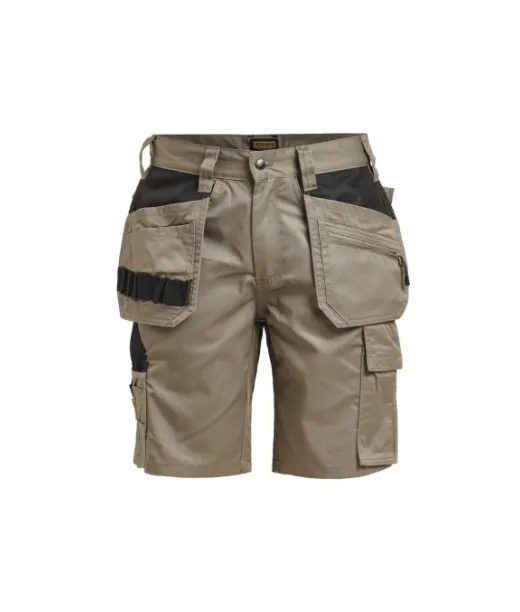 2722 Riipputaskushortsit Khaki / Musta