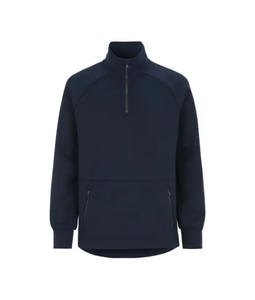 Anzac Half Zip Collar Tummansininen