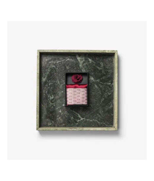 Giftbox Solid Hankie & Lapel Pin Viininpunainen