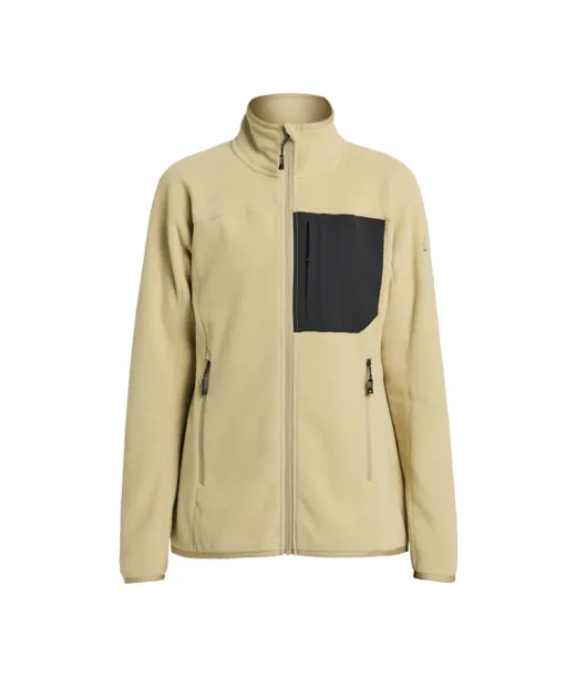 Himalaya Full Zip Pocket Fleece Women Beige