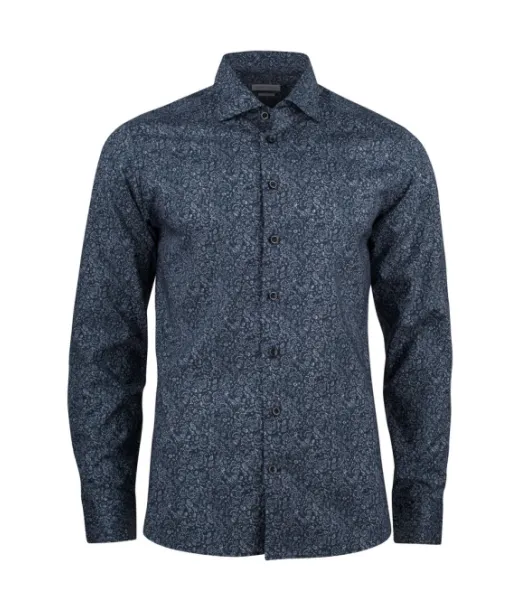 Ib37 Poplin Regular Sininen Kukkainen