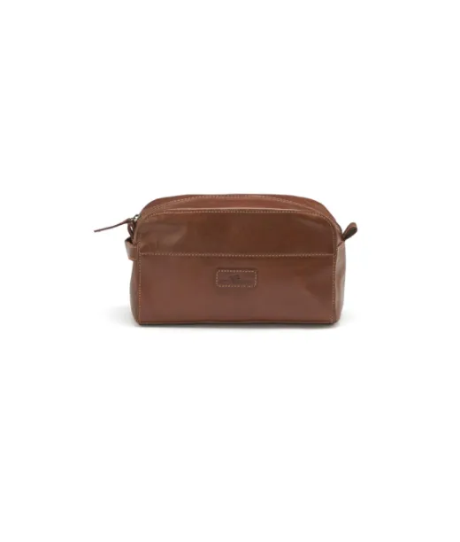 Leather Line Toilet Case Konjakki