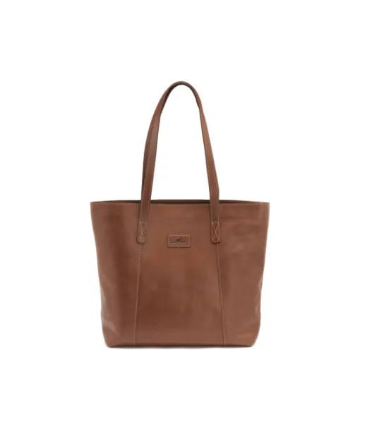 Leather Line Tote Bag Konjakki