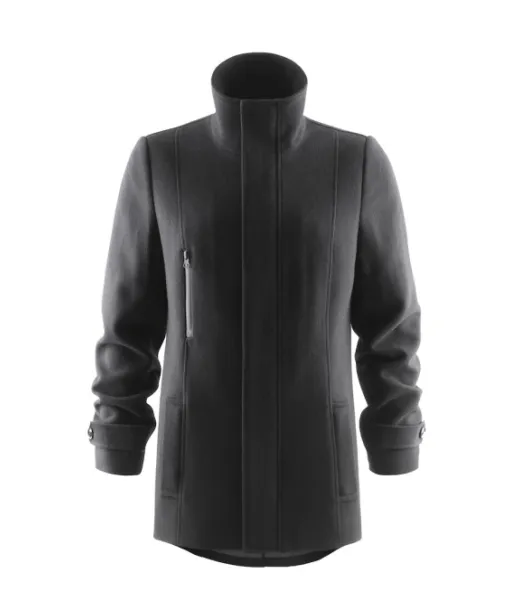 Naisten Hybrid Wool Coat Musta