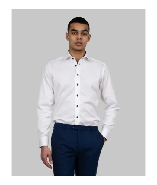 Rb20 Twill Slim Valkoinen / Tummansininen