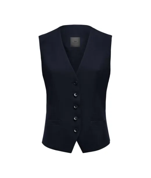 Signature Suit Vest Woman Tummansininen