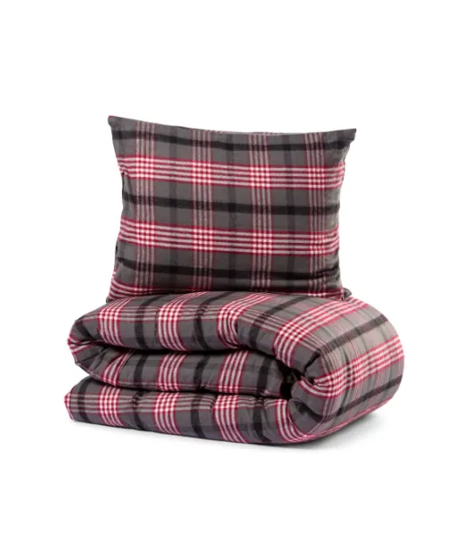 Skaveröd Flanellipussilakanasetti Burgundy