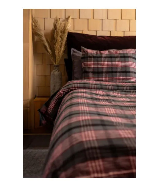 Skaveröd Flanellipussilakanasetti Burgundy