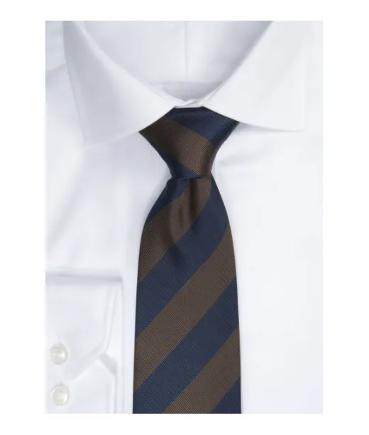 Tie Striped Tummansininen / Ruskea