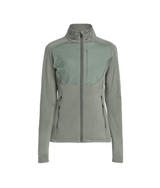 Txlite Windblock Full Zip Women Harmaanvihreä