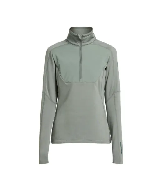 Txlite Windblock Half Zip Women Harmaanvihreä