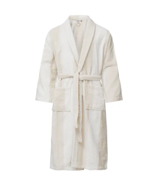 Velour Kylpytakki Valkoinen / Hiekka