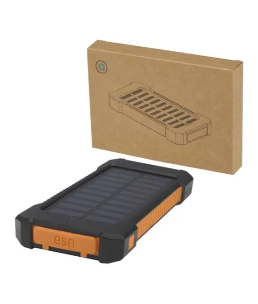 Altair 5 000 Mah:n Ja 10 W:n Kierrätysmuovista Valmistettu Kestävä Aurinkoenergialla Toimiva Varavirtalähde, Jossa On Sisäänrakennettu Taskulamppu