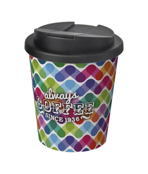 Brite-americano® Espresso 250 Ml Muki, Läikyttämätön Kansi  Valkoinen / Musta