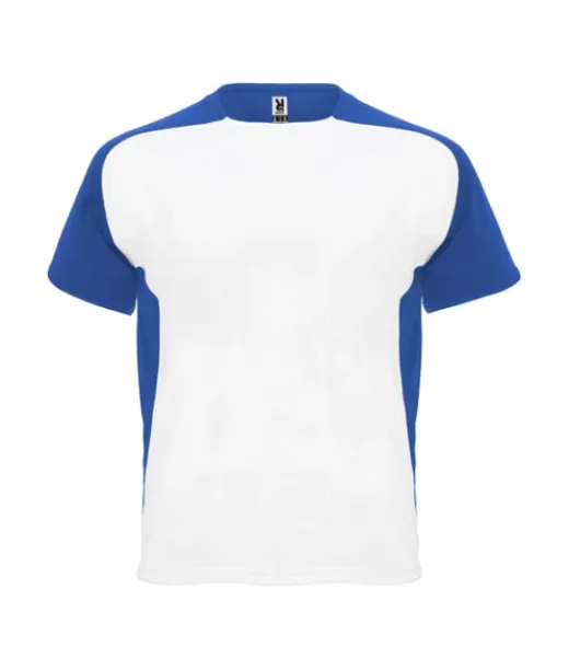 Bugatti Lyhythihainen Urheilu-t-paita, Unisex Valkoinen / Royal Sininen