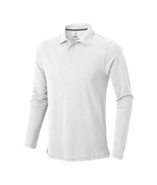 Calgary Miesten Pitkähihainen Pikeepaita, 180 G/m²