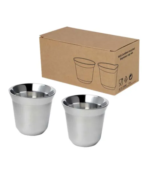 Duo 80 Ml:n Rcs-sertifioidusta Ruostumattomasta Teräksestä Valmistettu Espressomukisarja 