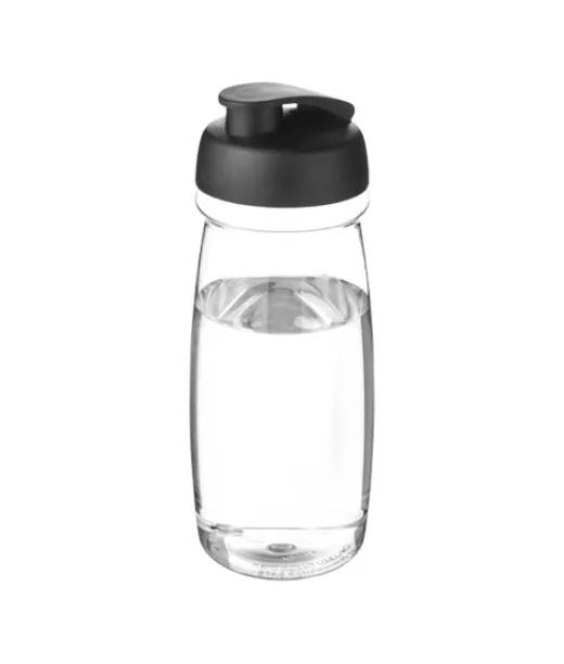 H2o Active® Pulse 600 Ml Flip Kansi Urheilujuomapullo Läpinäkyvä / Musta