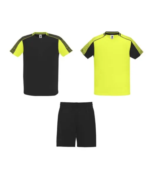Juve Lasten Urheilusetti, 140 G/m² Fluorikeltainen / Musta