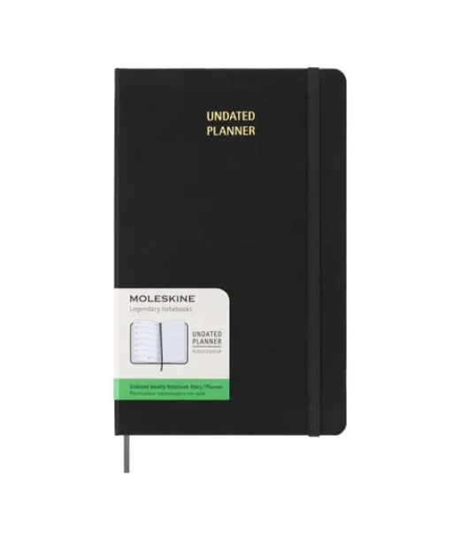 Moleskine Kovakantinen Päiväämätön L Viikkokalenteri