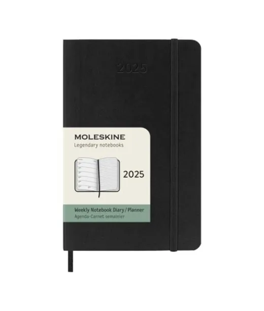 Moleskine Pehmeäkantinen Taskukokoinen Viikkopäivyri 12 Kuukaudelle