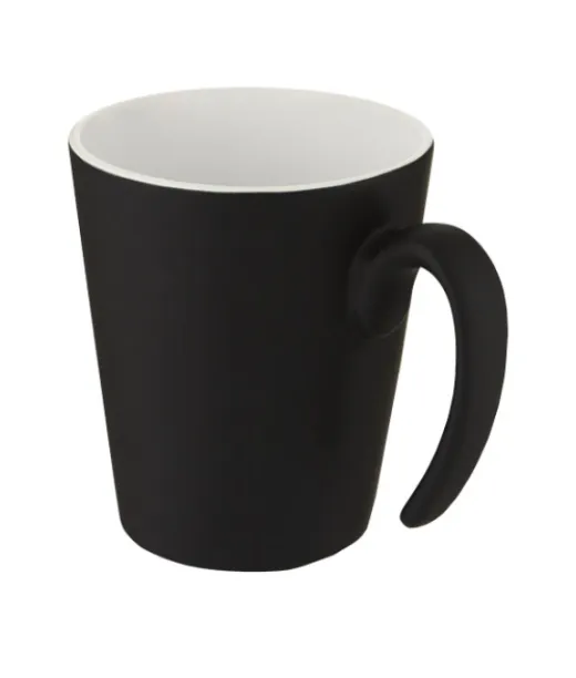 Oli 360 Ml Keramiikkamuki Kädensijalla Valkoinen / Musta