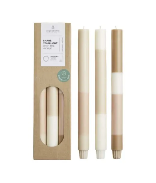 Originalhome Kerrostetut Kalkkikivikynttilät – 3 Kpl:n Setti