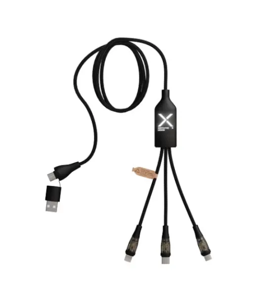 Scx.design C50 100 W:n / 5 A:n Pikalataava 5-in-1-kaapeli Digitaalisella Näytöllä