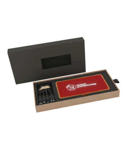 Scx.design P36 5000 Mah:n Valaistuva Langaton Varavirtalähde Keskipunainen / Puu