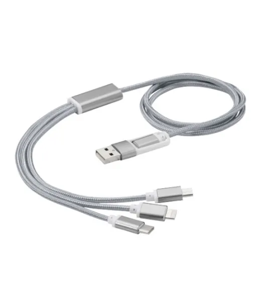 Versatile 5-in-1-latauskaapeli Kaksoistulolla