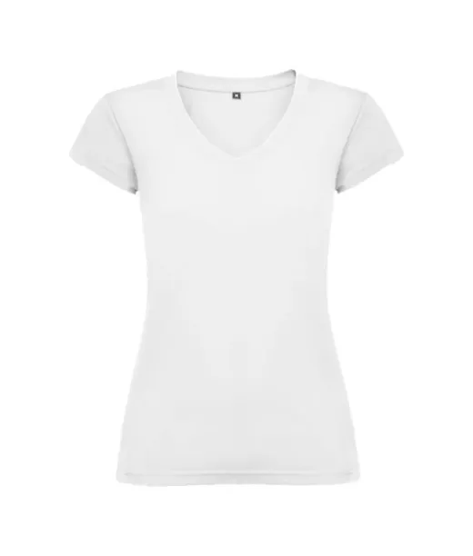 Victoria Naisten Lyhythihainen T-paita V-kaula-aukolla, 155 G/m²