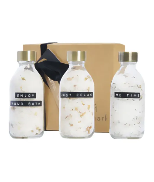 Wellmark Just Relax 3-osainen 200 Ml:n Kylpysuolalahjasetti
