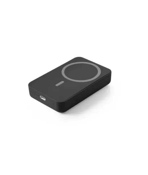 Ampere 10. 10 000 Mah:n Magneettinen Tehopankki, Jossa On 15 W:n Supernopea Langaton Laturi Kierrätetystä Abs:stä (100 % Rabs) Musta