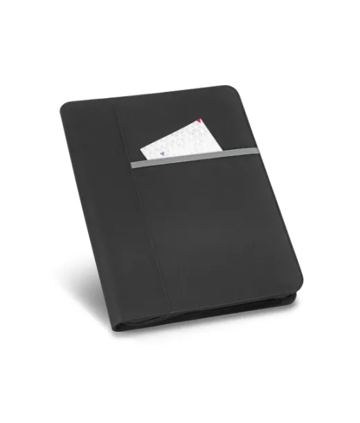 Auster. A4-kokoinen Kansio 600d-materiaalia, Viivoitettuja Sivuja Vaaleanharmaa