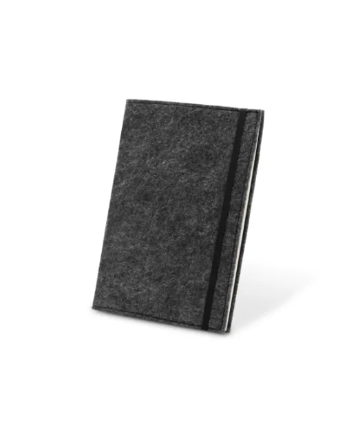 Baldwin. A5 Notepad With Recycled Felt Cover (100% Rpet) And Lined Pages In 100% Recycled Paper Tummanharmaa