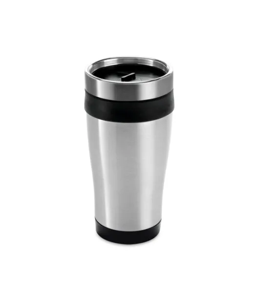 Batum. 420 Ml Ruostumattomasta Teräksestä Ja Pp:stä Valmistettu Matkakuppi Musta