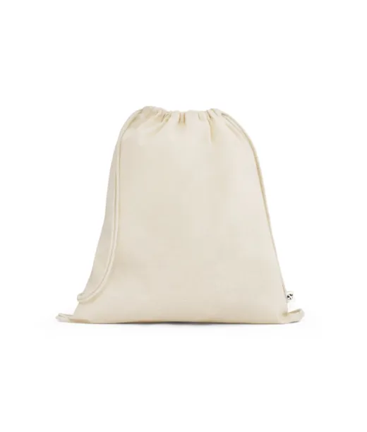 Belize. 100% Organic Cotton Drawstring Bag (140 G/m²) Natural (vaalea)