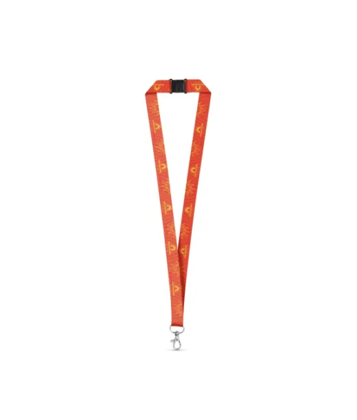 Bristol. Set Lanyard Sublimation Long Ii (20 Mm), Jossa On 20 Mm:n Sulkurengas Ja Turvalukko Valkoinen