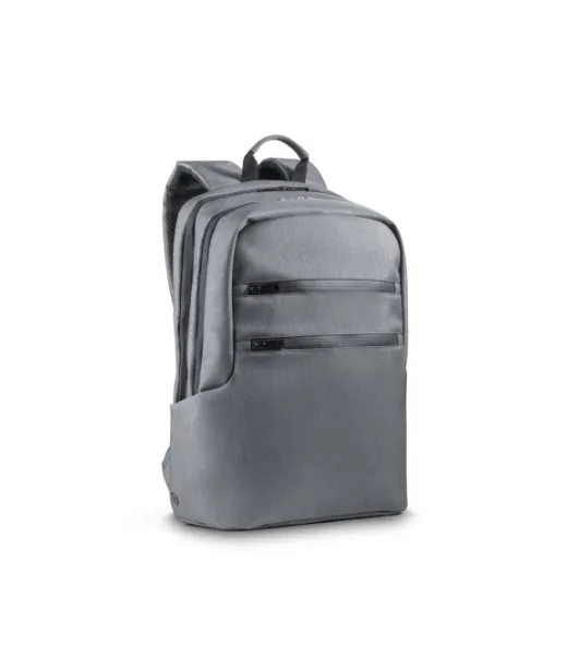 Brooklyn. Vedenpitävä 2-värinen Nailoninen 15 Tuuman Kannettavan Reppu Vaaleanharmaa