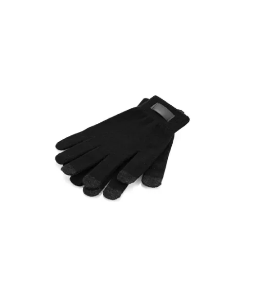 Burrow. Gloves Made From Recycled Polyester (100% Rpet), With Touch Tips Musta